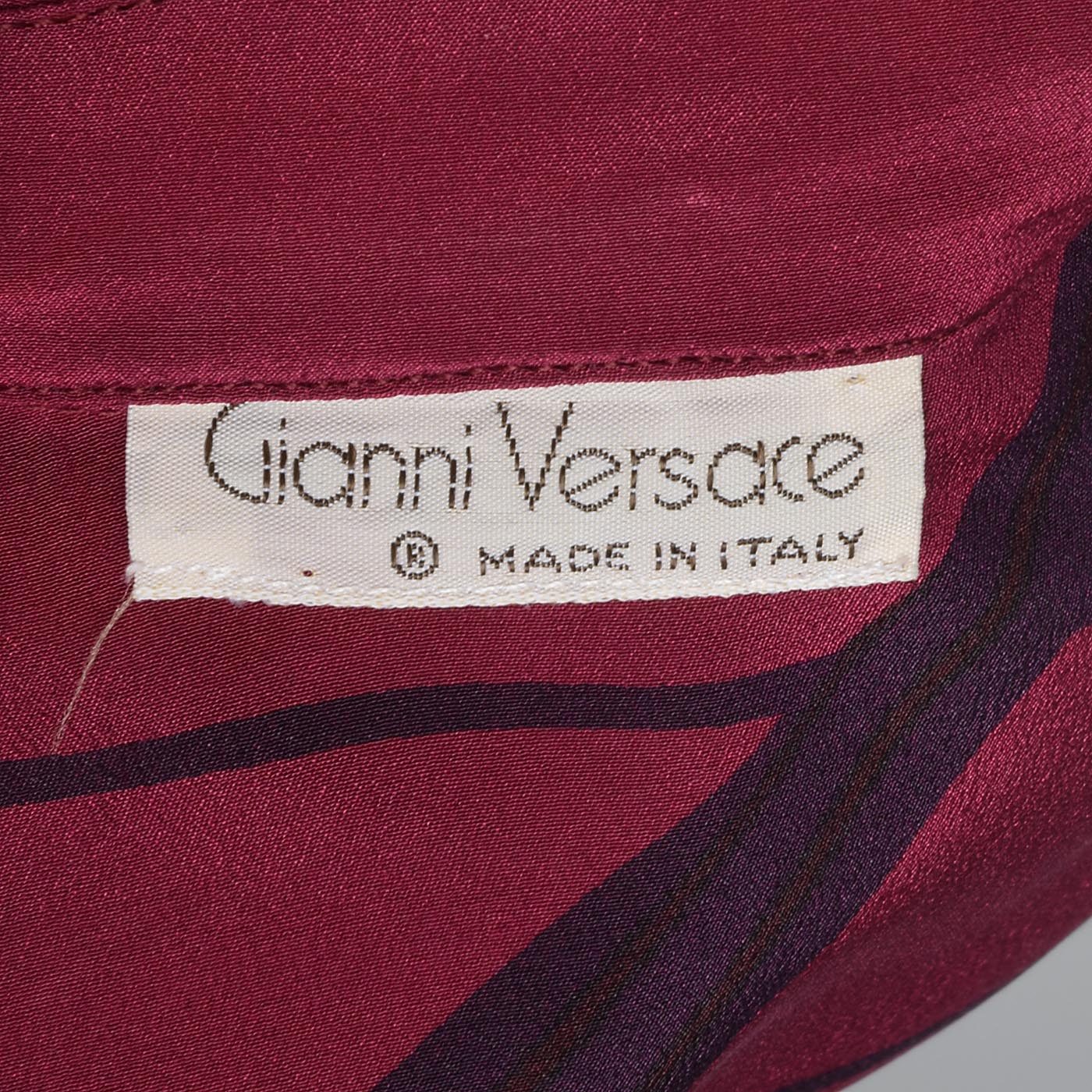 1980s Gianni Versace Purple Silk Blouse