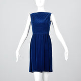 1960s Lanz Original Blue Velvet Dress