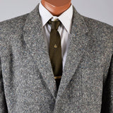1950s Men's Multicolored Fleck Wool Tweed Two Piece Suit with Hollywood Waist Pants