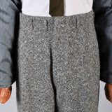 1950s Men's Multicolored Fleck Wool Tweed Two Piece Suit with Hollywood Waist Pants