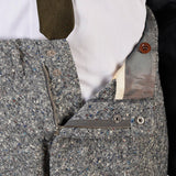 1950s Men's Multicolored Fleck Wool Tweed Two Piece Suit with Hollywood Waist Pants