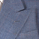 1940s Mens Double Breasted Blue Suit Peak Lapels