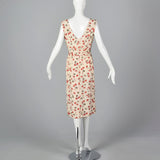 1960s Floral Print Pencil Dress with Matching Jacket