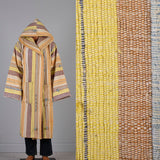 1970s Men's Hooded Hippie Woven Blanket Coat