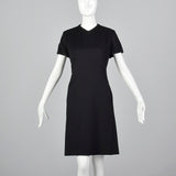 1960s Wool Shift Dress with Mink Fur Lapel Jacket