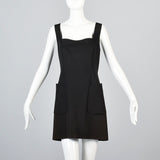 1990s Jil Sander Sleeveless Black Mini Dress