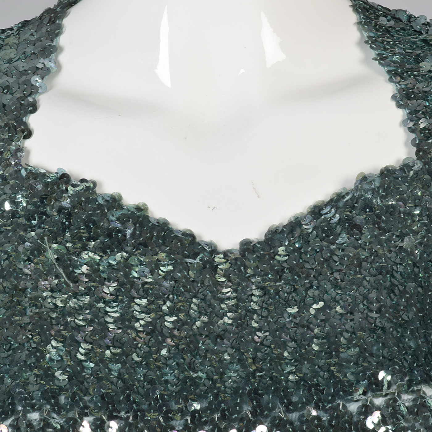 Extraordinary 1930s Green Sequined Evening Gown