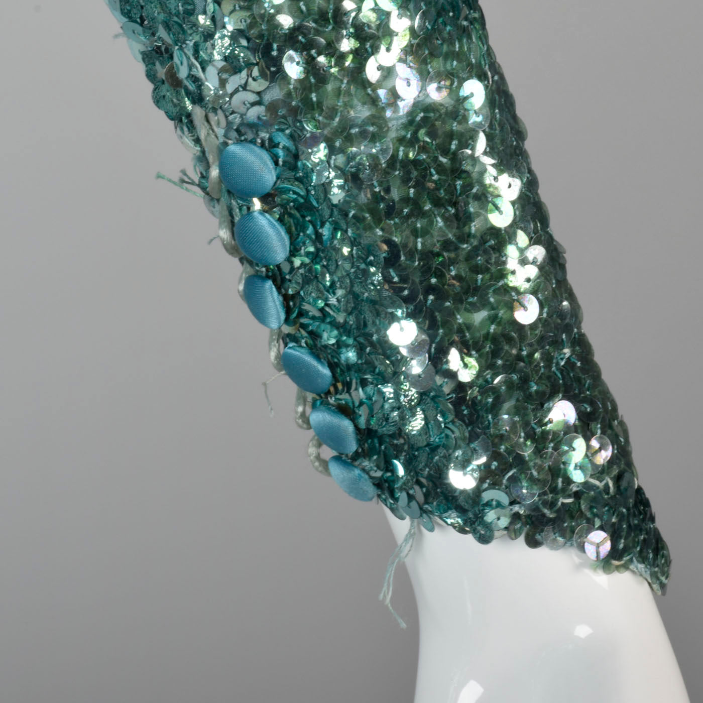 Extraordinary 1930s Green Sequined Evening Gown