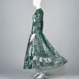 Extraordinary 1930s Green Sequined Evening Gown