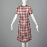 1960s Dress Set in Red and Navy Plaid