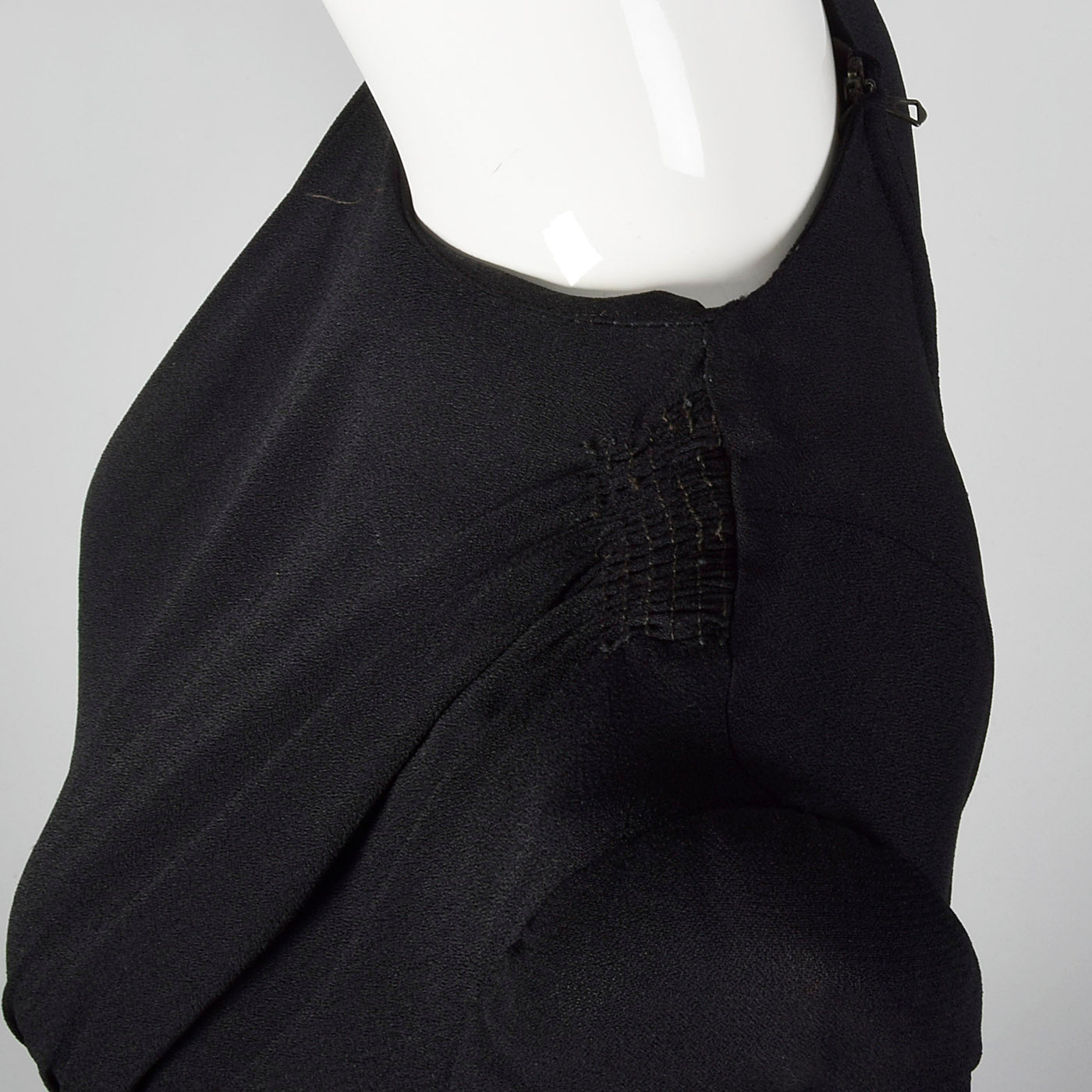 1940s Black Evening Dress with Red Skirt