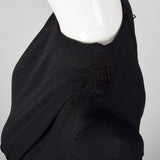 1940s Black Evening Dress with Red Skirt