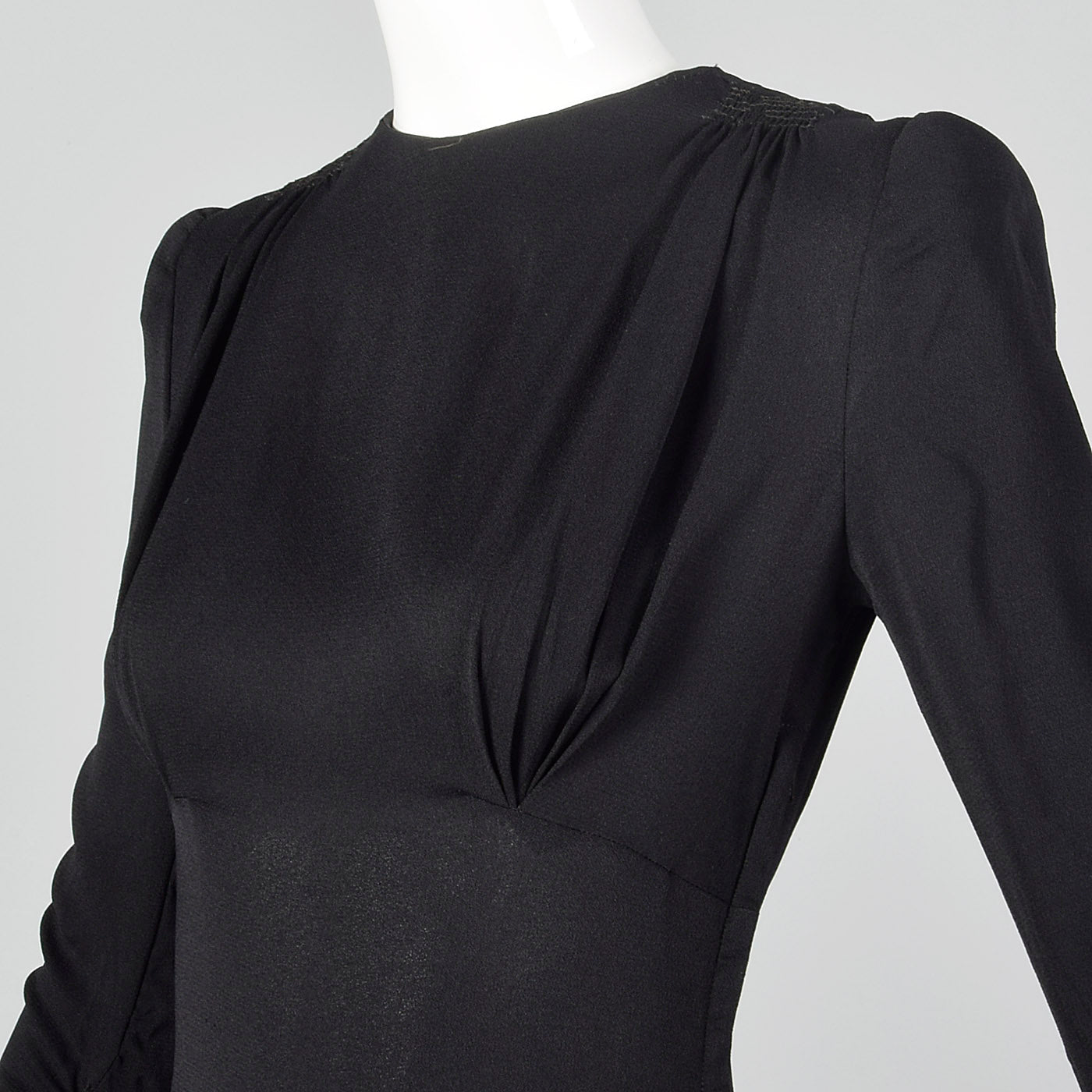 1940s Black Evening Dress with Red Skirt