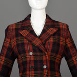 1990s Sonia Rykiel Red Tartan Plaid Blazer
