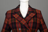 1990s Sonia Rykiel Red Tartan Plaid Blazer