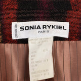 1990s Sonia Rykiel Red Tartan Plaid Blazer