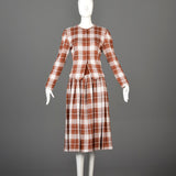 1980s Norma Kamali Knit Separates Set in Plaid