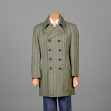 1970s Mens Mod Tweed Winter Coat