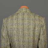1970s Men's Cortafiel Tweed Overcoat, Double Breasted with a Belted Back