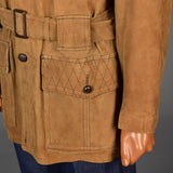1960s Mens Suede Leather Shooting Jacket