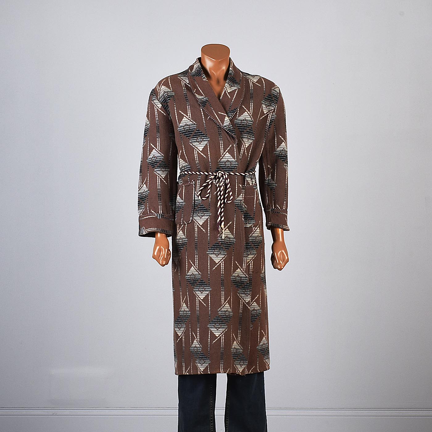 1940s Men's Beacon Blanket Robe, Like the Robe Worn by Dr Reid in Criminal Minds