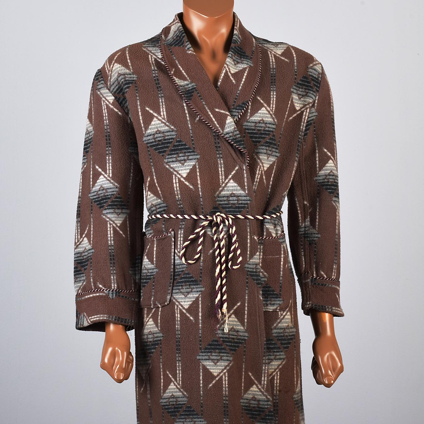 1940s Men's Beacon Blanket Robe, Like the Robe Worn by Dr Reid in Criminal Minds