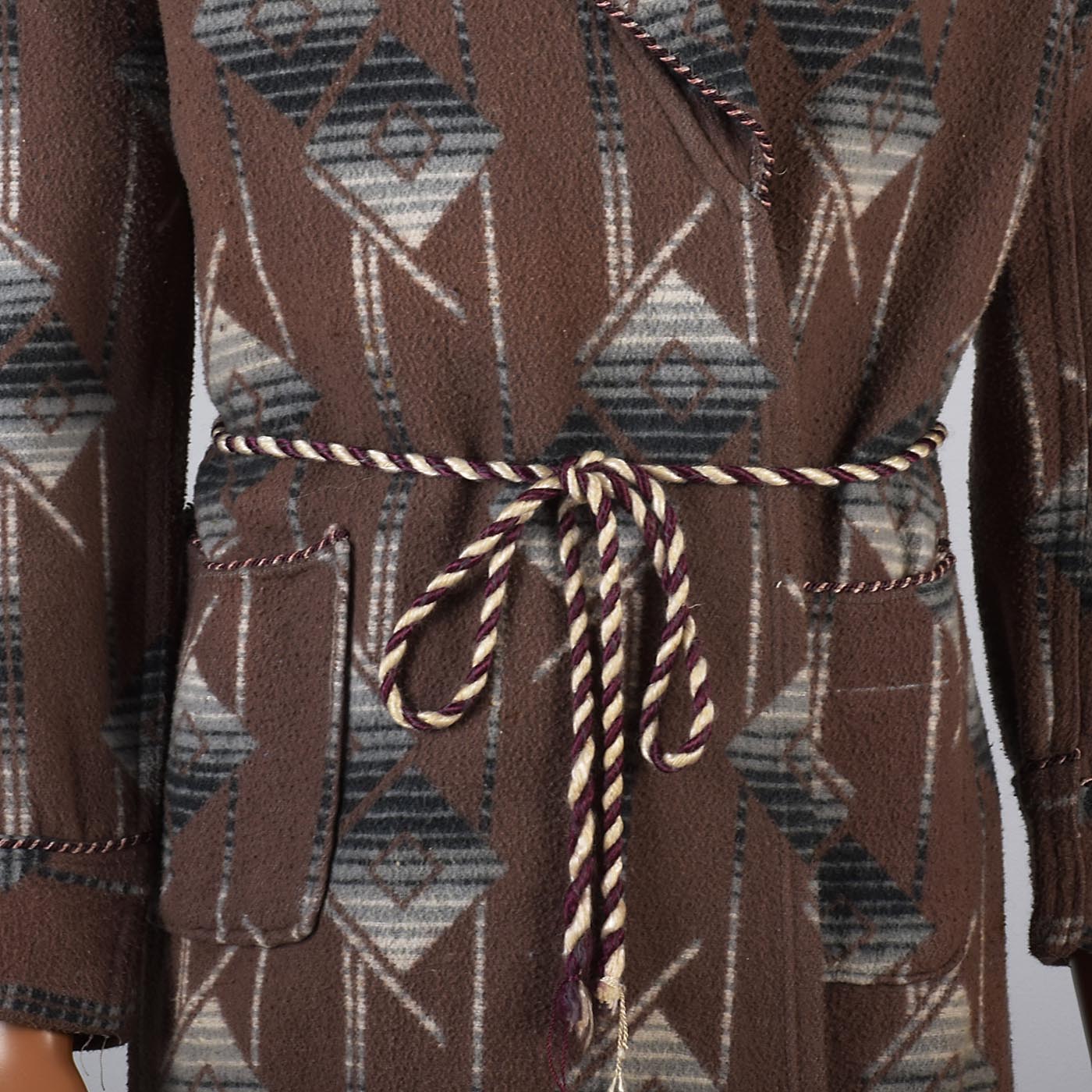 1940s Men's Beacon Blanket Robe, Like the Robe Worn by Dr Reid in Criminal Minds