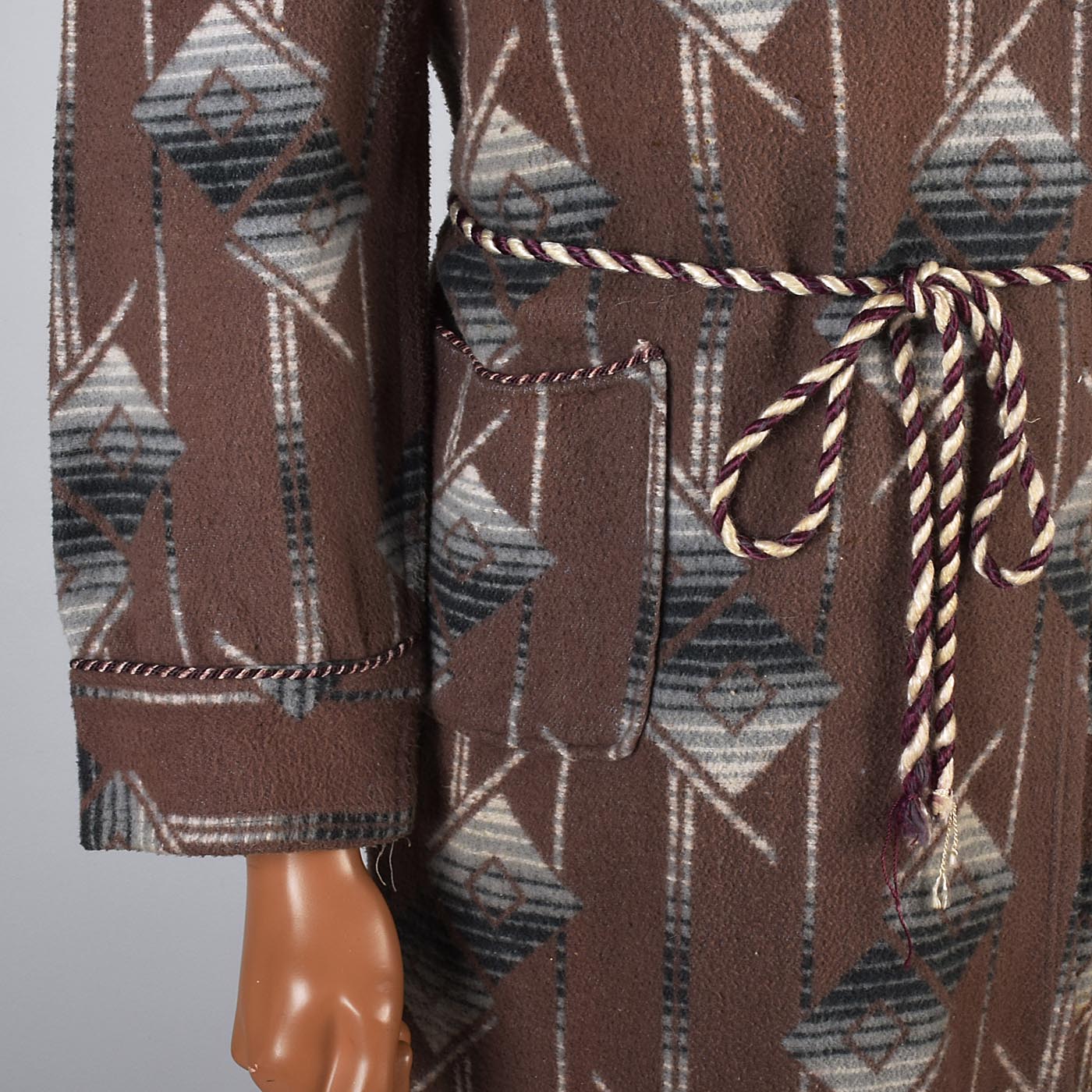 1940s Men's Beacon Blanket Robe, Like the Robe Worn by Dr Reid in Criminal Minds