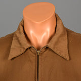 1950s Mens Gabardine Jacket with Metal Zip Front
