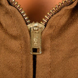 1950s Mens Gabardine Jacket with Metal Zip Front