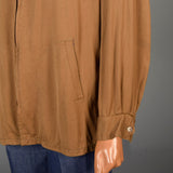 1950s Mens Gabardine Jacket with Metal Zip Front