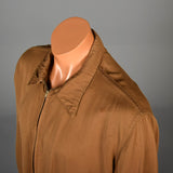 1950s Mens Gabardine Jacket with Metal Zip Front