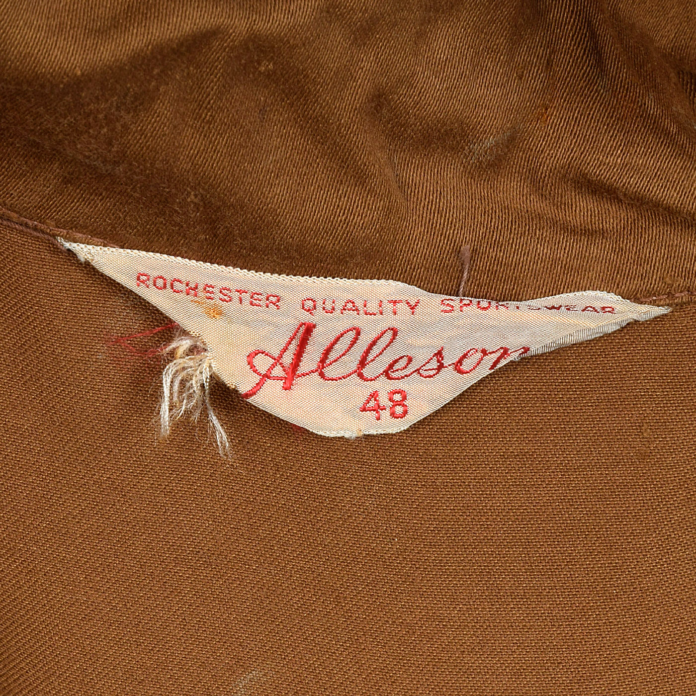 1950s Mens Gabardine Jacket with Metal Zip Front