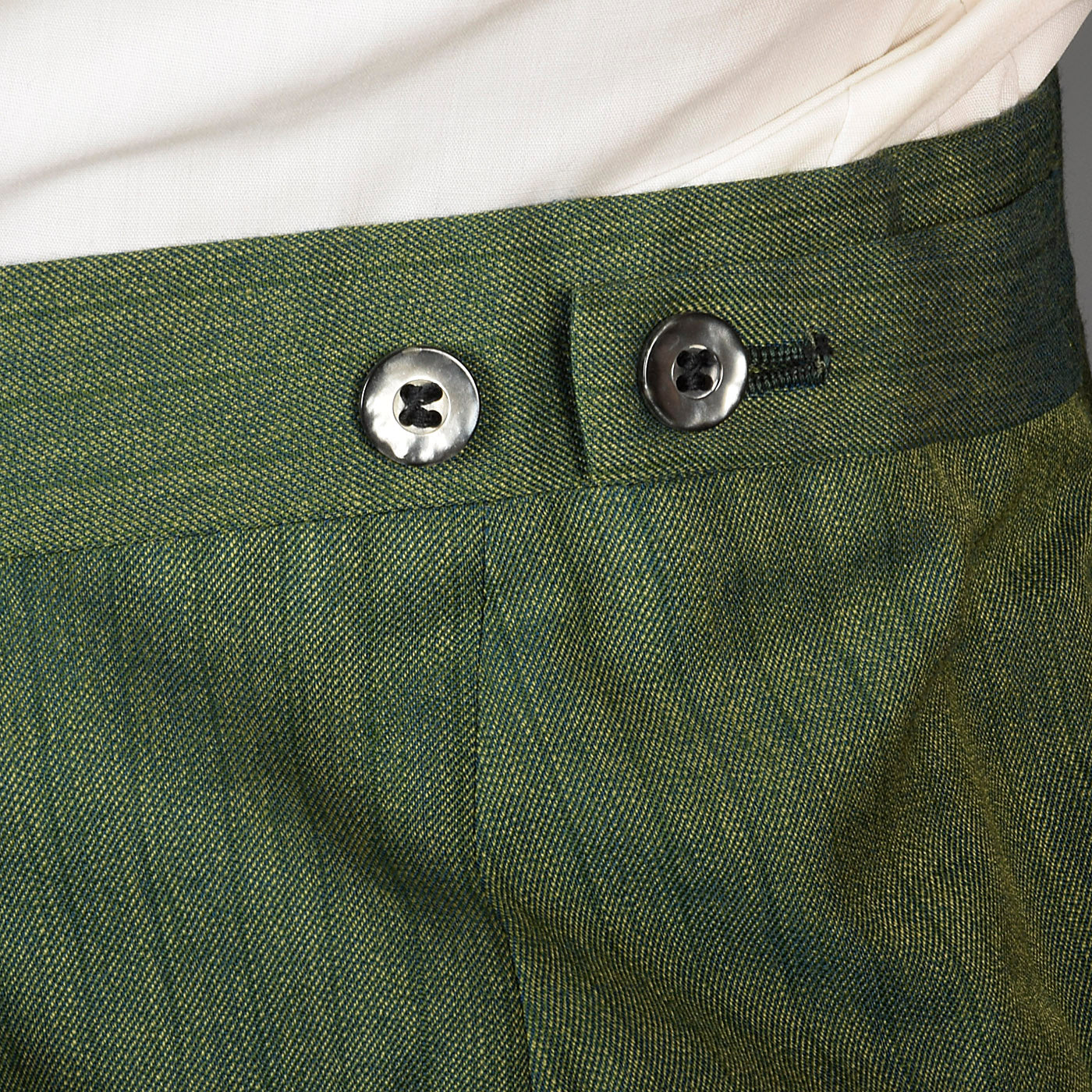 1960s Men's Emerald Green Two Piece Suit with Pinstripes
