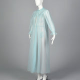 1950s Blue Nightgown and Peignoir Set