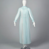 1950s Blue Nightgown and Peignoir Set