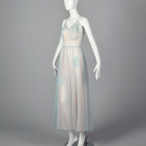 1950s Blue Nightgown and Peignoir Set