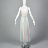 1950s Blue Nightgown and Peignoir Set