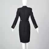 1990s Sonia Rykiel Black Skirt Suit