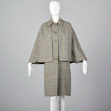 1970s Scottish Tweed Inverness Style Cape Coat