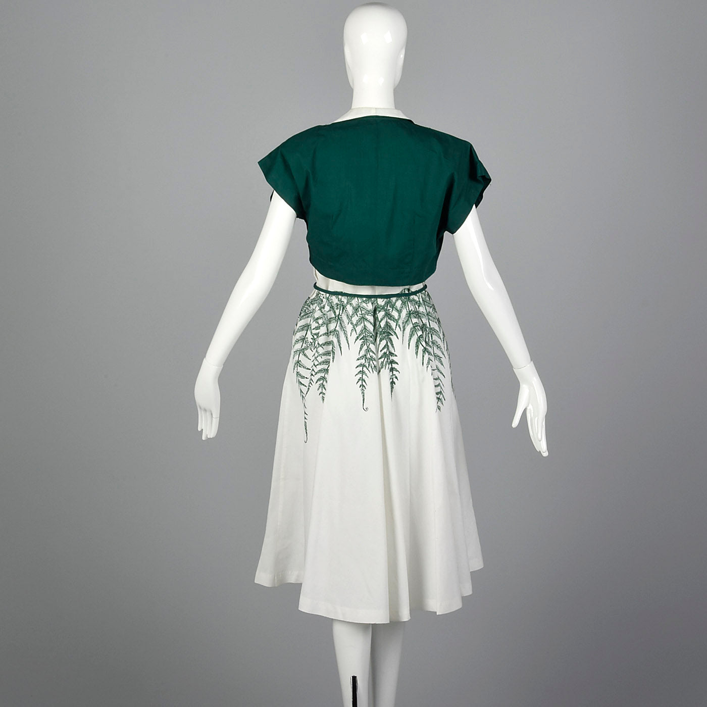 1950s Novelty Fern Dress