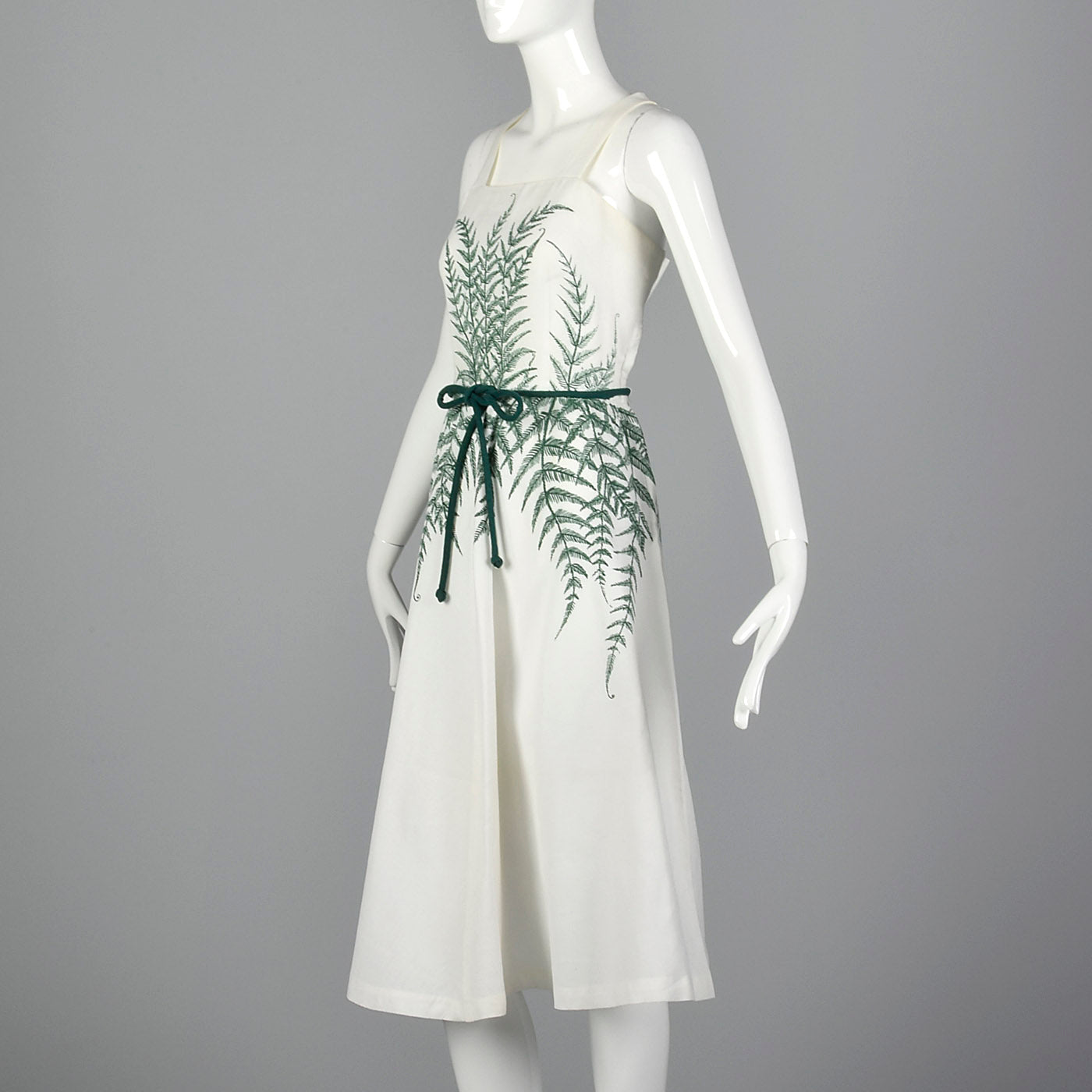 1950s Novelty Fern Dress