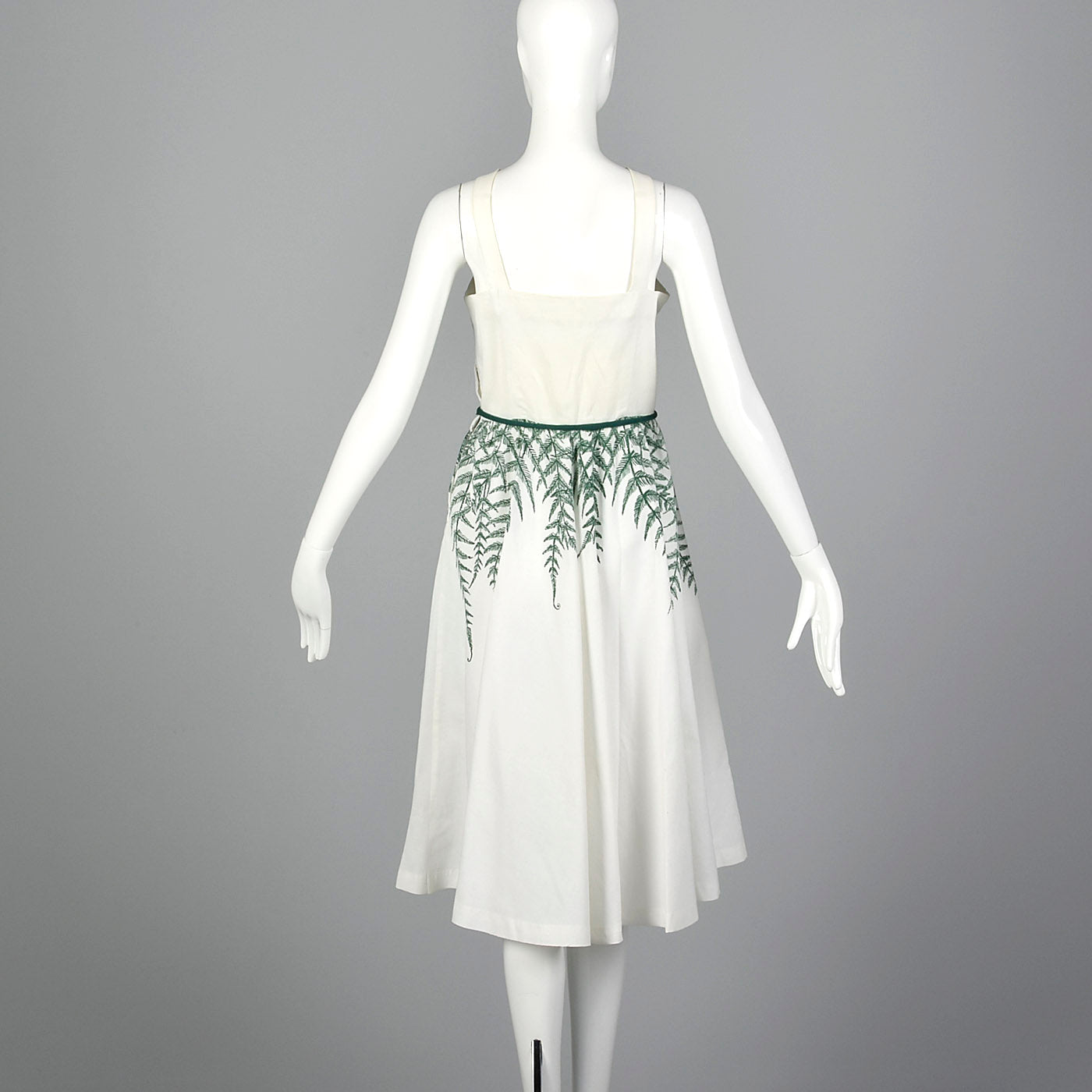 1950s Novelty Fern Dress