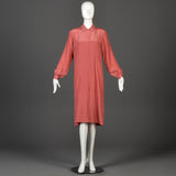 1970s Calvin Klein Minimalist Silk Dress