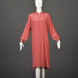 1970s Calvin Klein Minimalist Silk Dress