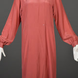 1970s Calvin Klein Minimalist Silk Dress