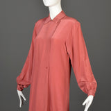 1970s Calvin Klein Minimalist Silk Dress