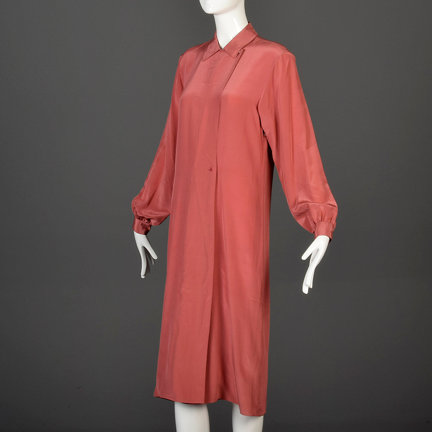 1970s Calvin Klein Minimalist Silk Dress