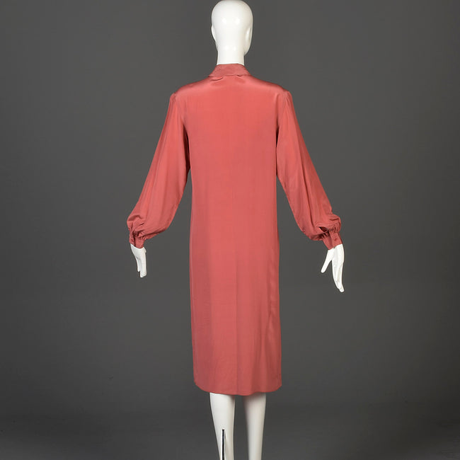 1970s Calvin Klein Minimalist Silk Dress