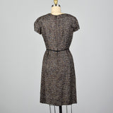 1950s Silk Dress Set with Black Trim
